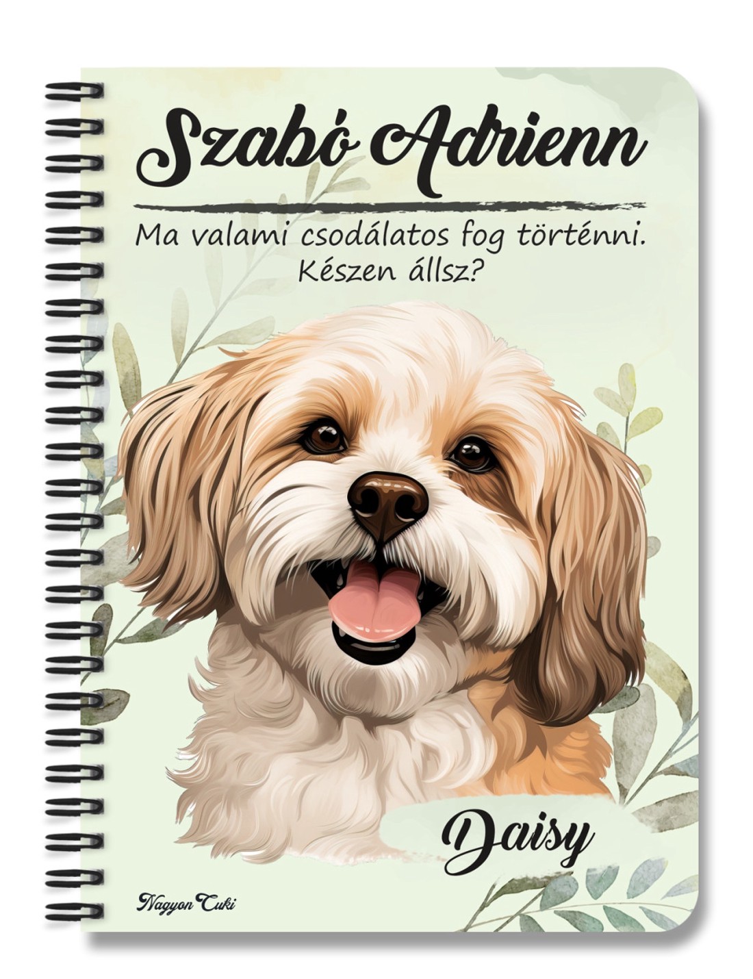 Személyre szabható - Barna Havanese portré mintás A5-ös füzet - otthon & életmód - papír, írószer - jegyzetfüzet & napló - Meska.hu