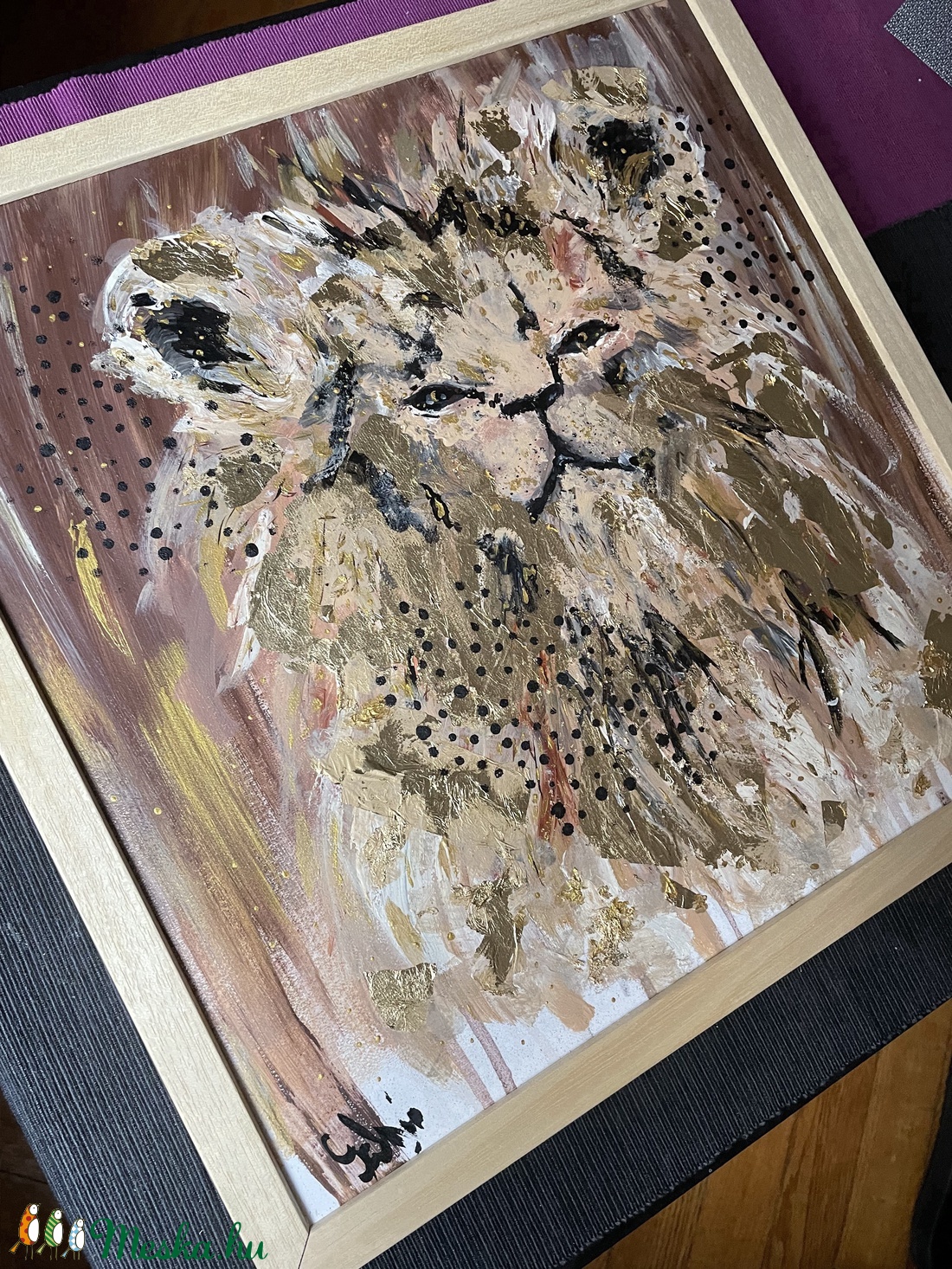 Lion Gold Art - művészet - festmény - akril - Meska.hu Lion Gold Art - művészet - festmény - akril - Meska.hu