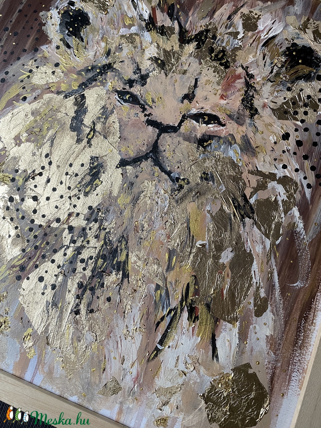 Lion Gold Art - művészet - festmény - akril - Meska.hu Lion Gold Art - művészet - festmény - akril - Meska.hu