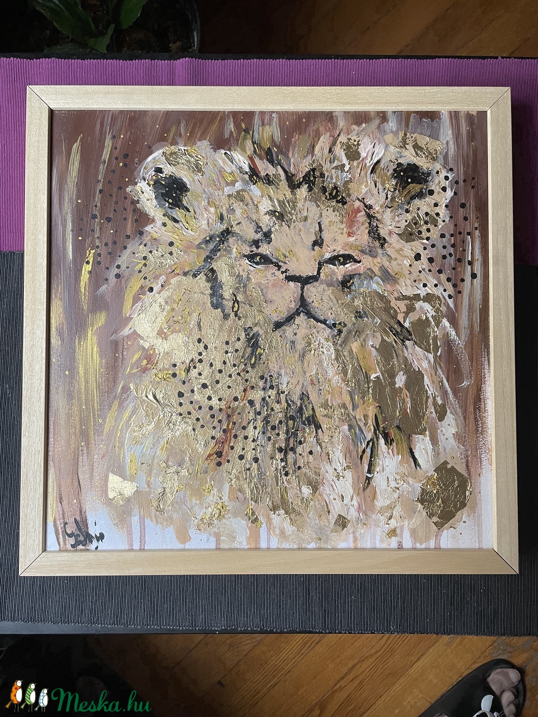 Lion Gold Art - művészet - festmény - akril - Meska.hu Lion Gold Art - művészet - festmény - akril - Meska.hu