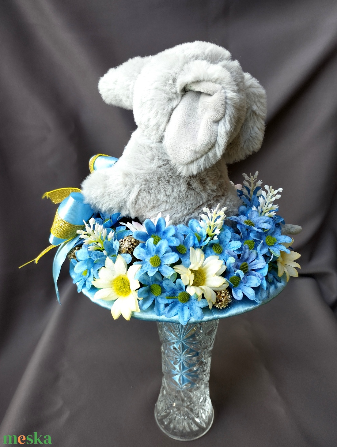 Saját készítésű egyedi óvodai elefántos ballagási csokor, örök csokor - otthon & életmód - dekoráció - virágdísz és tartó - csokor & virágdísz - Meska.hu