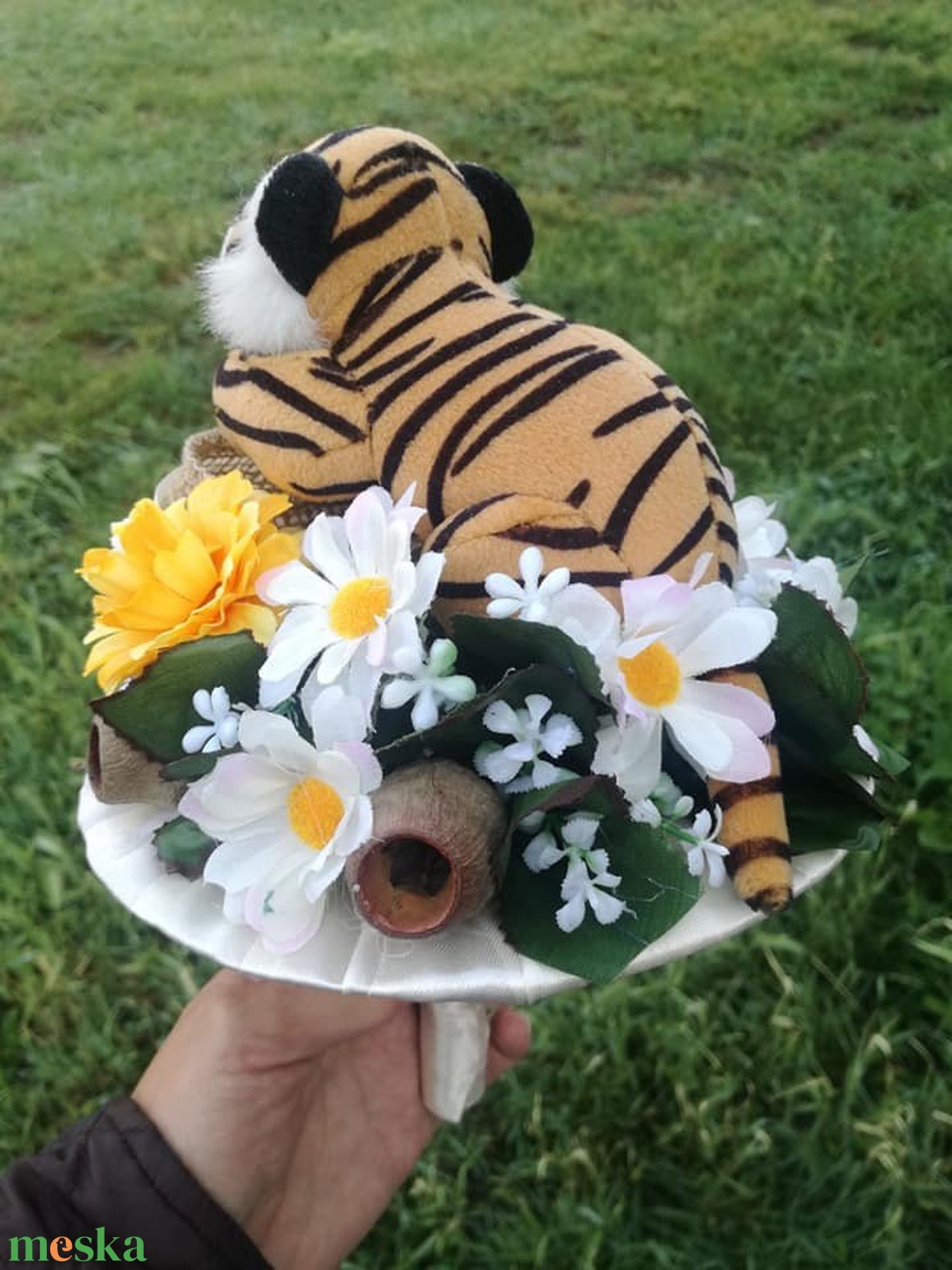 Saját készítésű egyedi tigrises óvodai ballagási csokor, örök csokor - otthon & életmód - dekoráció - virágdísz és tartó - csokor & virágdísz - Meska.hu