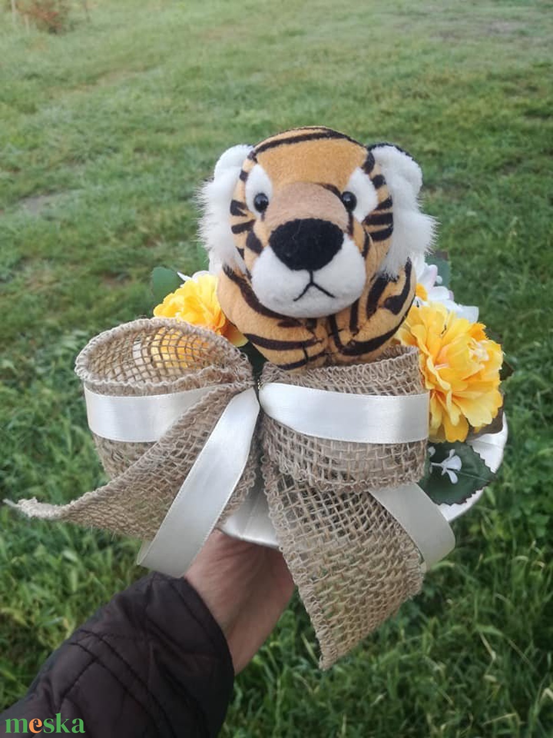 Saját készítésű egyedi tigrises óvodai ballagási csokor, örök csokor - otthon & életmód - dekoráció - virágdísz és tartó - csokor & virágdísz - Meska.hu