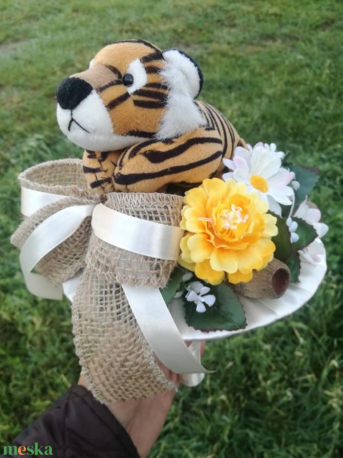 Saját készítésű egyedi tigrises óvodai ballagási csokor, örök csokor - otthon & életmód - dekoráció - virágdísz és tartó - csokor & virágdísz - Meska.hu