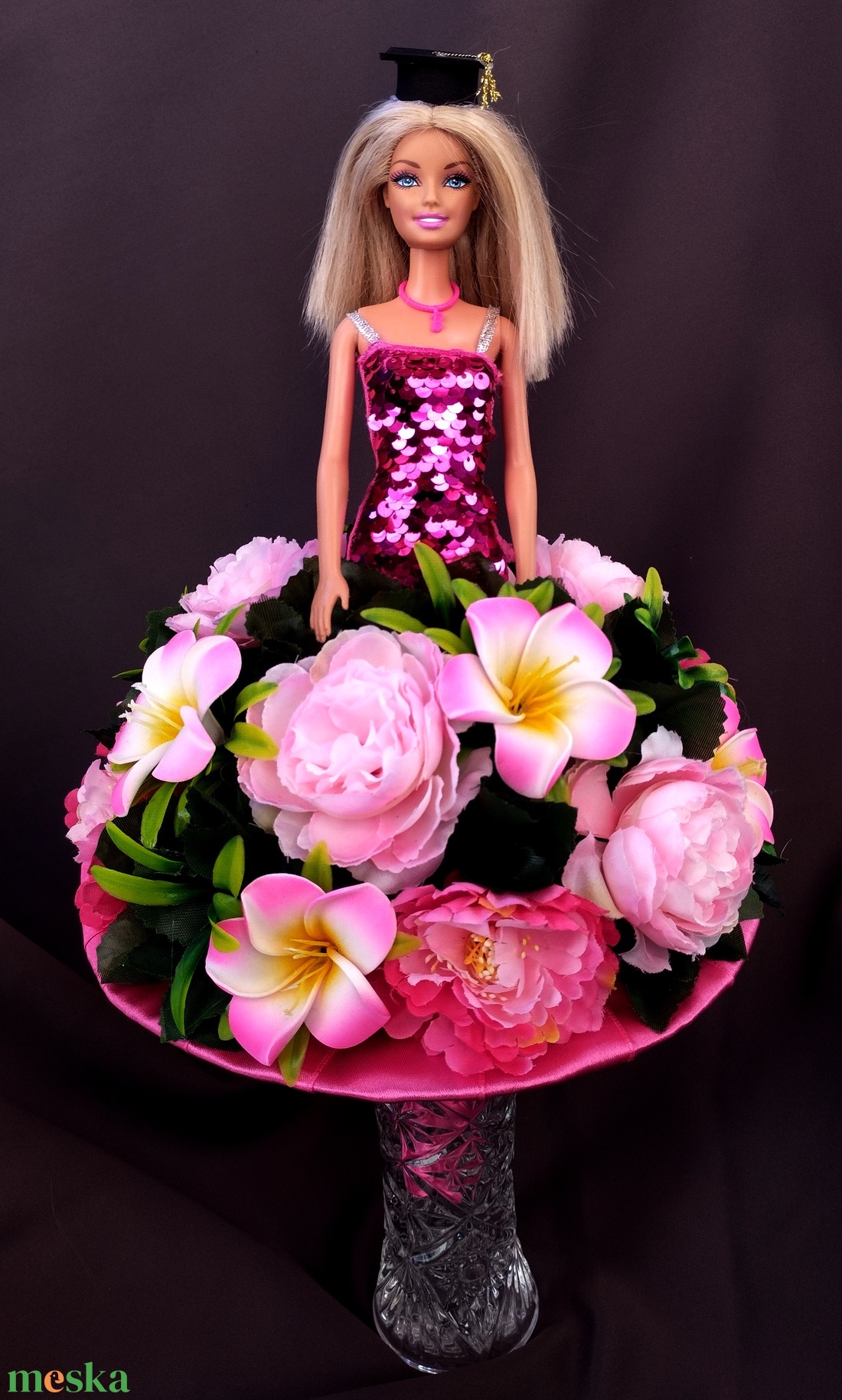 Barbie ballagási csokor, örök csokor - otthon & életmód - dekoráció - virágdísz és tartó - csokor & virágdísz - Meska.hu