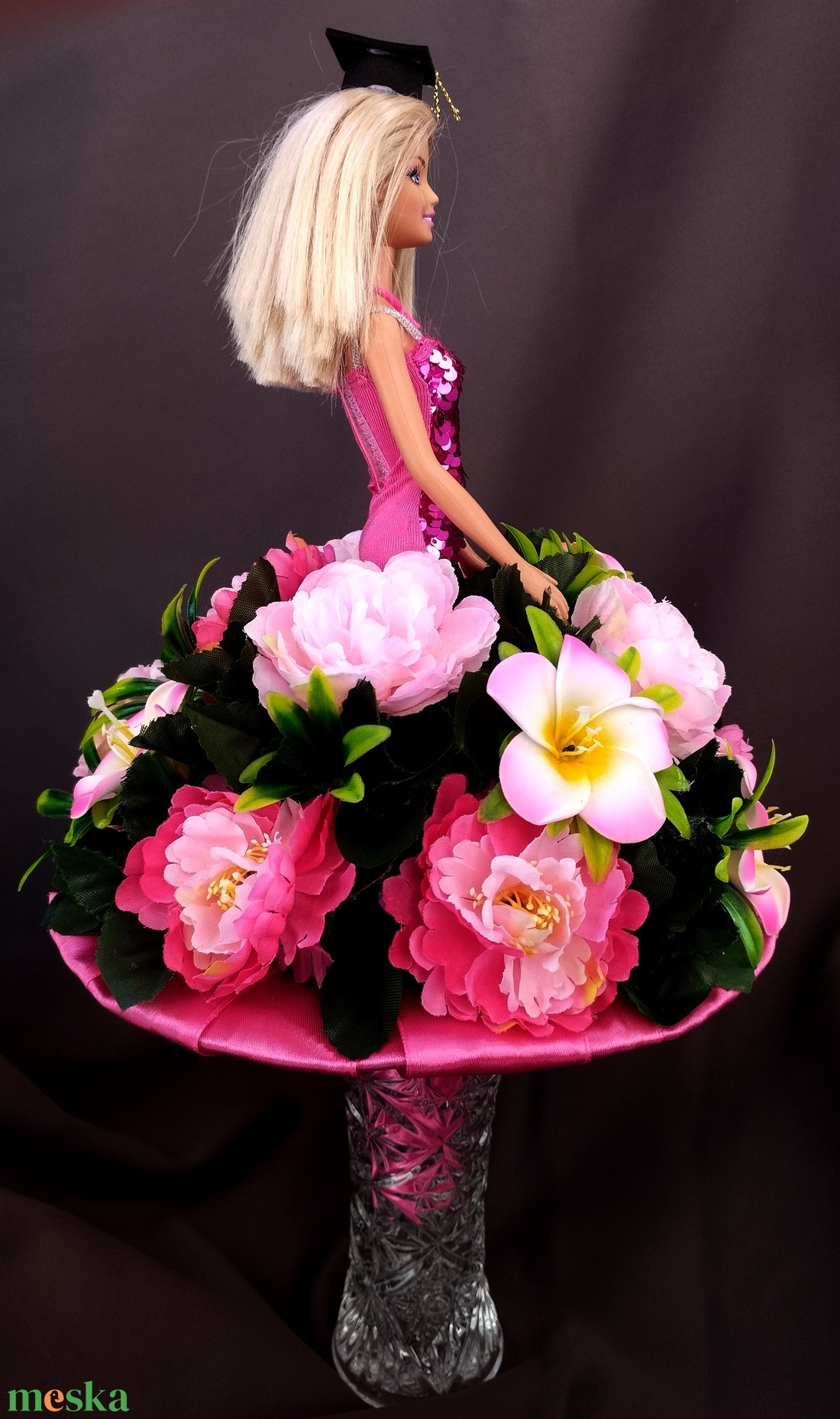 Barbie ballagási csokor, örök csokor - otthon & életmód - dekoráció - virágdísz és tartó - csokor & virágdísz - Meska.hu