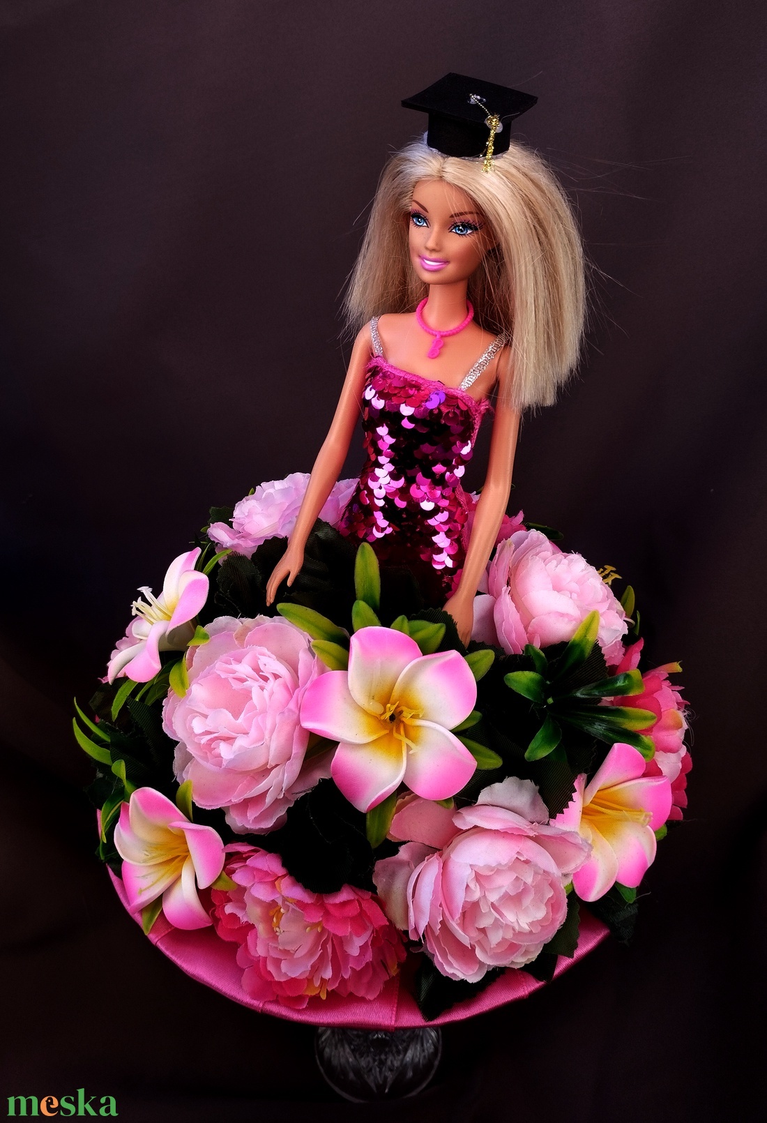 Barbie ballagási csokor, örök csokor - otthon & lakás - dekoráció - virágdísz és tartó - csokor & virágdísz - Meska.hu