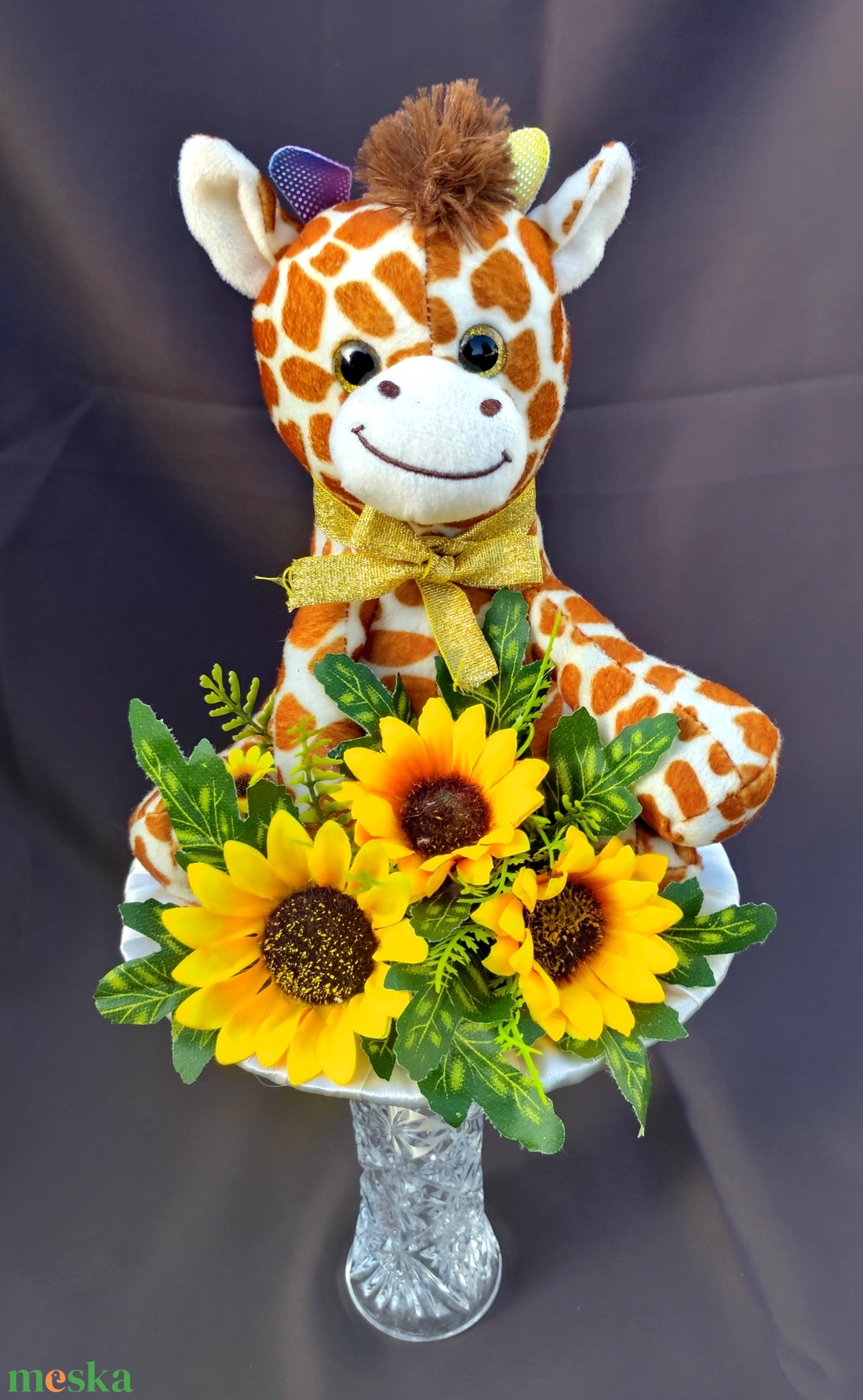 Egyedi Zsiráfos Ballagási csokor - otthon & életmód - dekoráció - virágdísz és tartó - csokor & virágdísz - Meska.hu