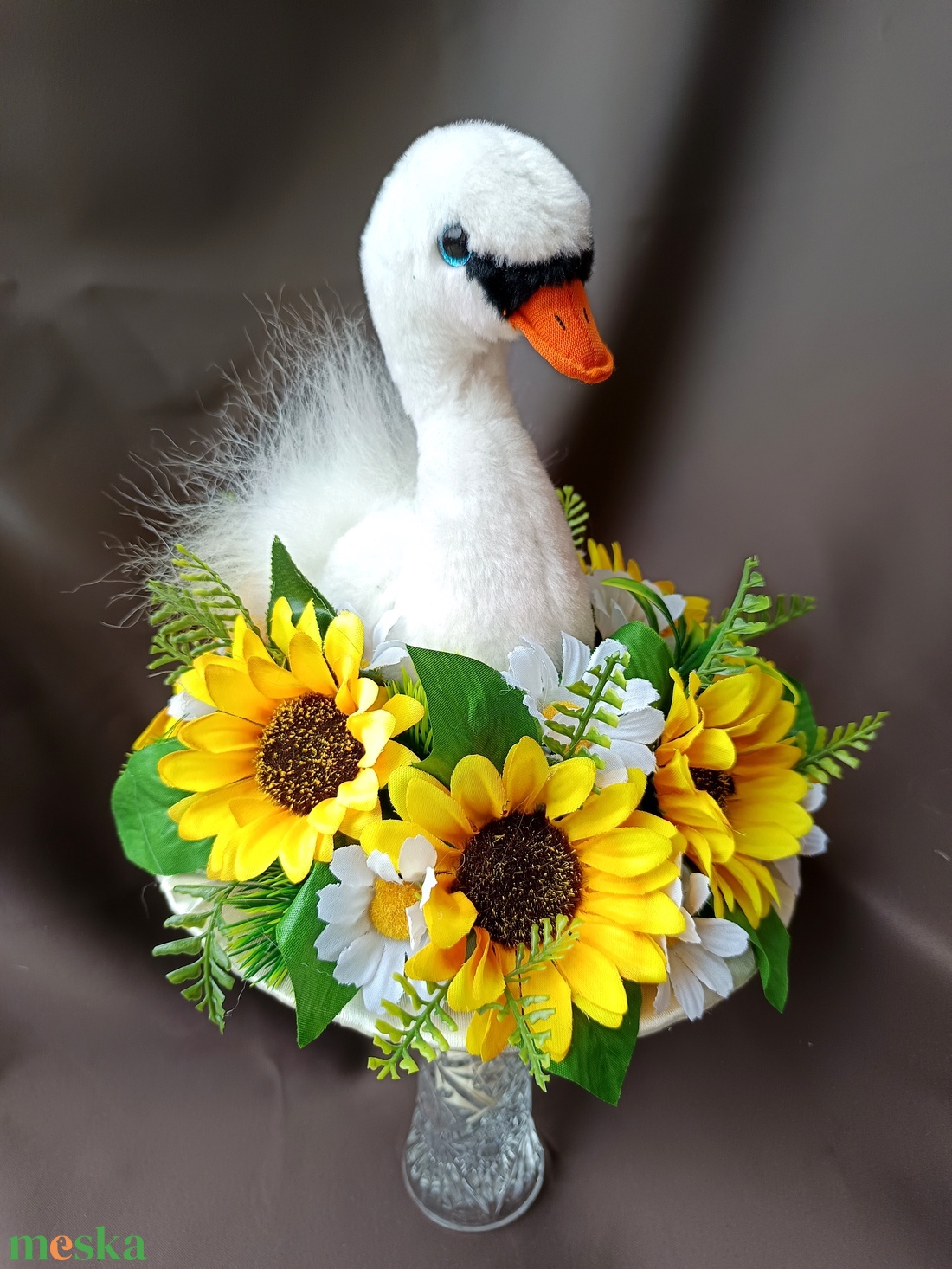 Egyedi hattyús  ballagási csokor, örök csokor - otthon & életmód - dekoráció - virágdísz és tartó - csokor & virágdísz - Meska.hu