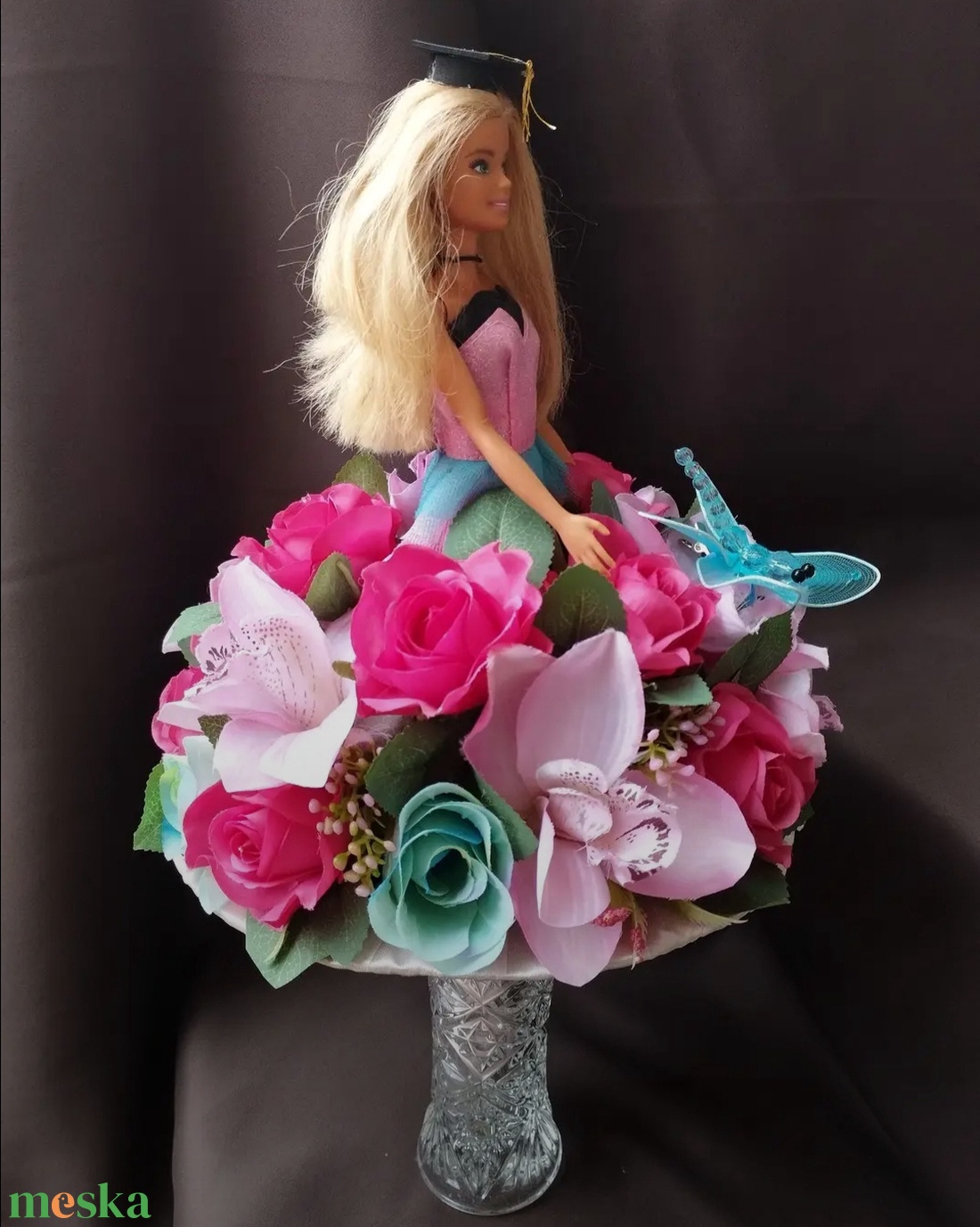 Egyedi Eredeti Mattel Barbie ballagási csokor - otthon & életmód - virágdekoráció - virágok - virágcsokor - Meska.hu