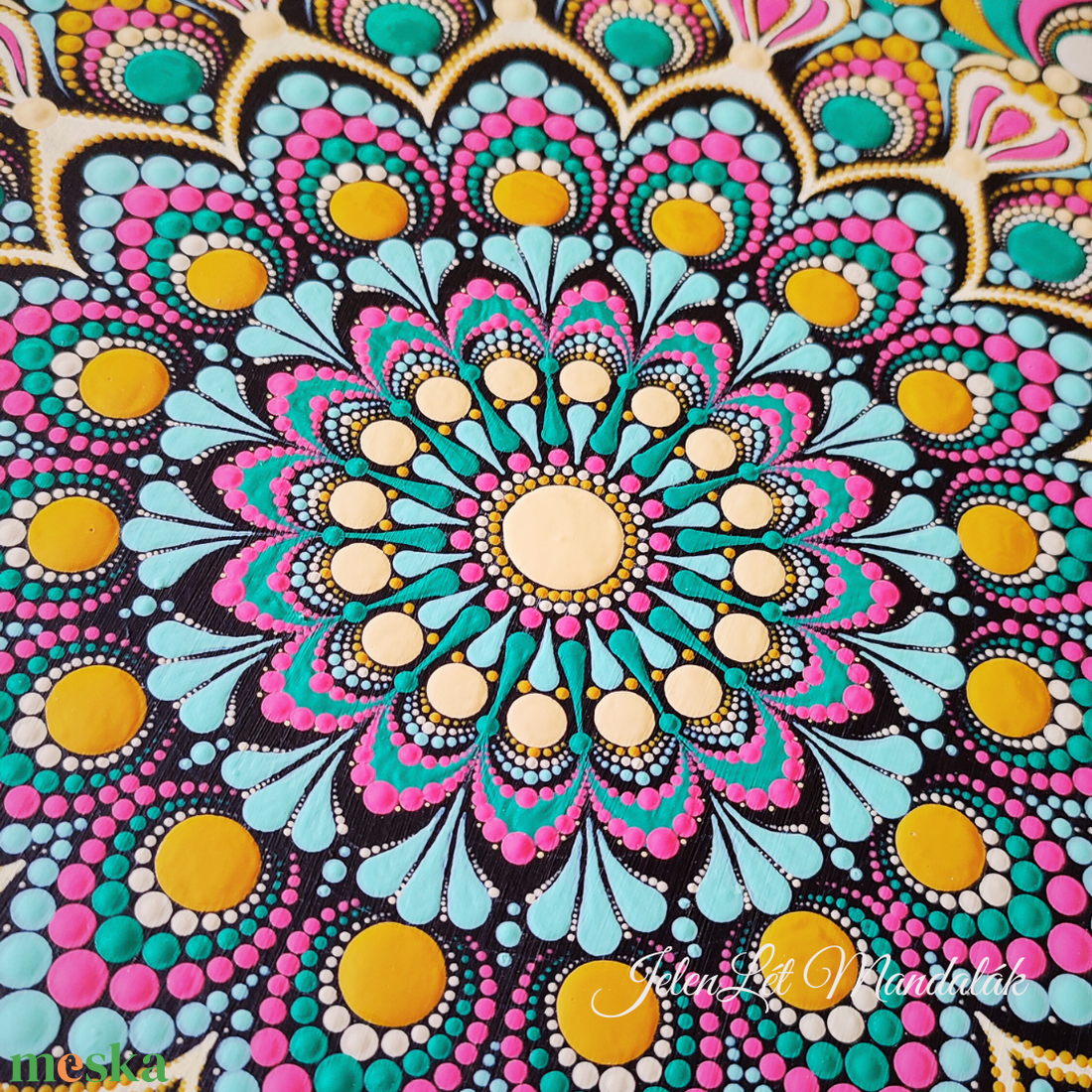 40x40 cm-es farostlemezre festett egyedi mandala vidám, élénk nyári színekben - otthon & életmód - dekoráció - spiritualitás - mandala - Meska.hu 40x40 cm-es farostlemezre festett egyedi mandala vidám, élénk nyári színekben - otthon & életmód - dekoráció - spiritualitás - mandala - Meska.hu