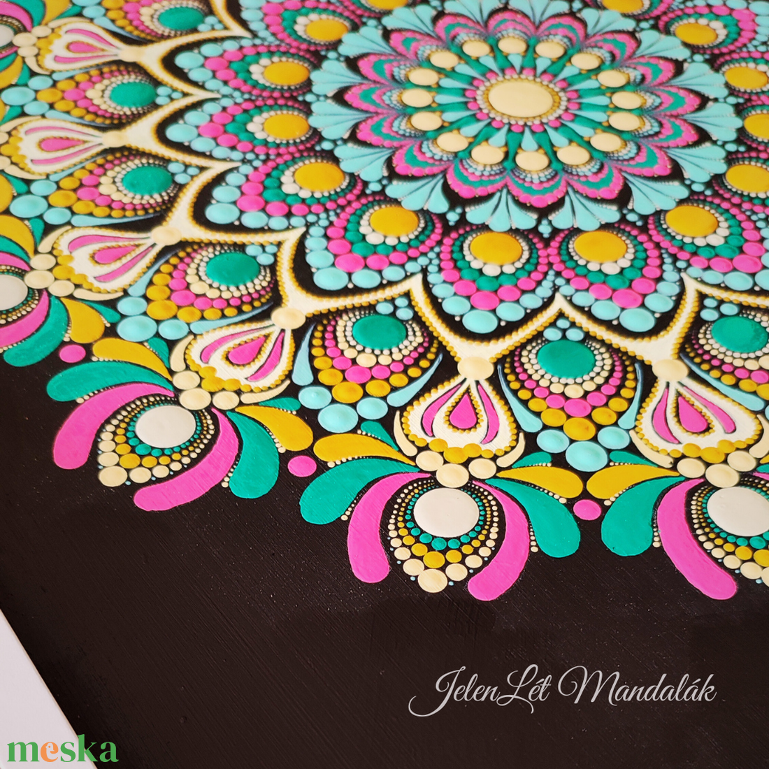 40x40 cm-es farostlemezre festett egyedi mandala vidám, élénk nyári színekben - otthon & életmód - dekoráció - spiritualitás - mandala - Meska.hu 40x40 cm-es farostlemezre festett egyedi mandala vidám, élénk nyári színekben - otthon & életmód - dekoráció - spiritualitás - mandala - Meska.hu