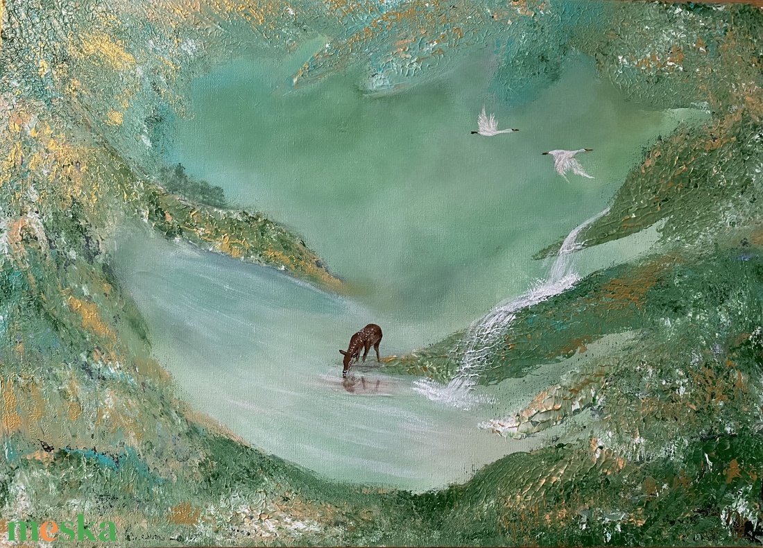 Emerald Haven (Eladva) - művészet - festmény - akril - Meska.hu Emerald Haven (Eladva) - művészet - festmény - akril - Meska.hu
