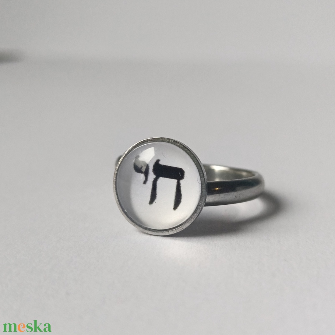 Elegáns Jelentés: 10 mm-es Chai Üveglencsés Gyűrű - ékszer - gyűrű - üveglencsés gyűrű - Meska.hu