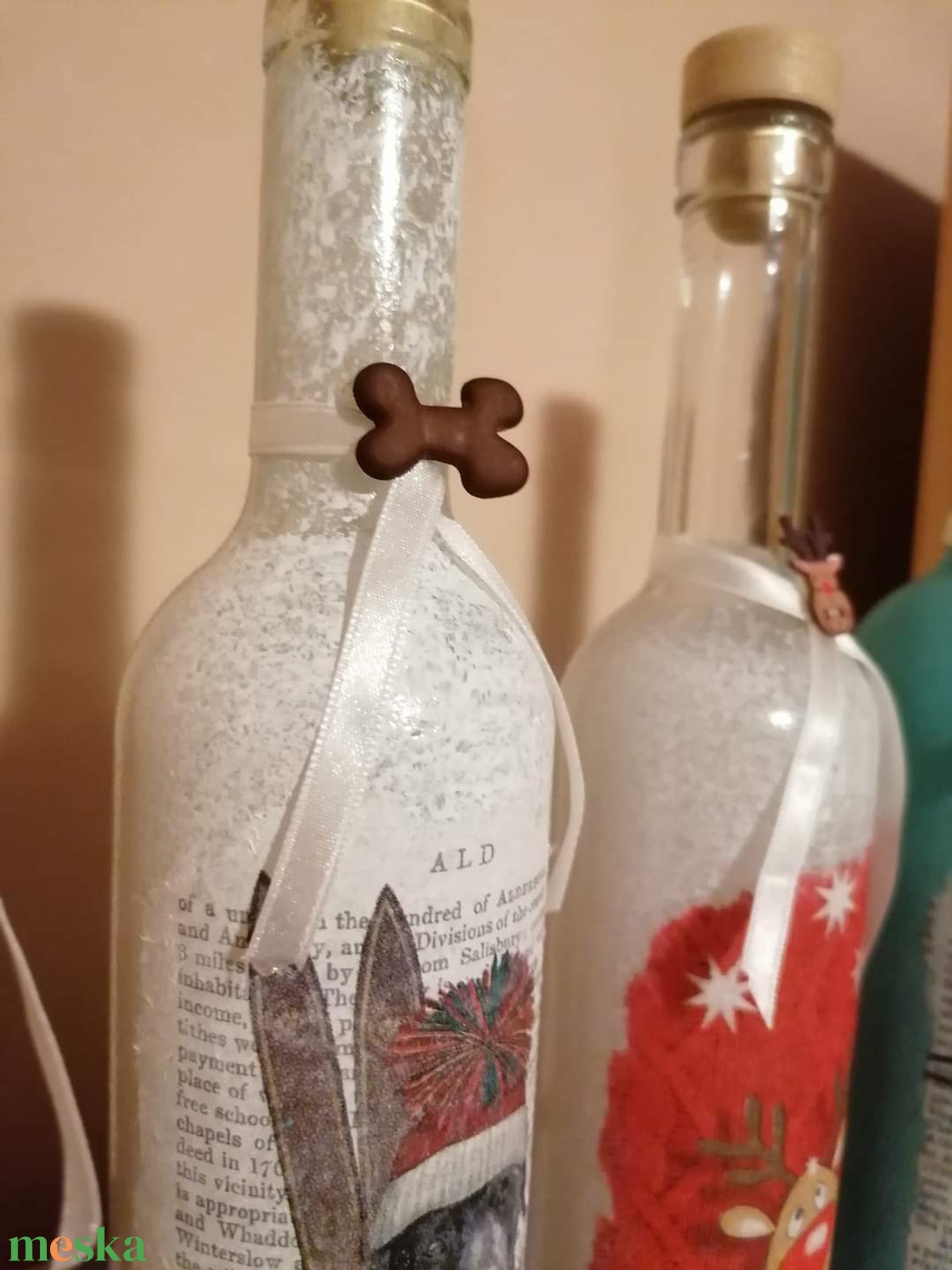 Festett boros üvegek  - otthon & életmód - konyhafelszerelés, tálalás - tálalás - boros poharak, szettek - Meska.hu