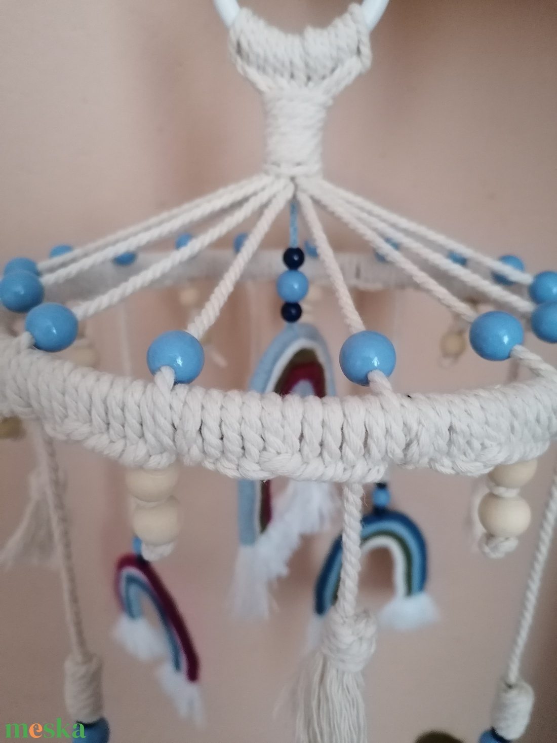 Kiságy fölé szivárvány forgó  - játék & sport - 3 éves kor alattiaknak - kiságyforgó - Meska.hu