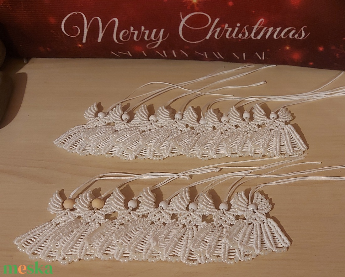 Angyalka - karácsony - karácsonyi lakásdekoráció - karácsonyfadíszek - Meska.hu