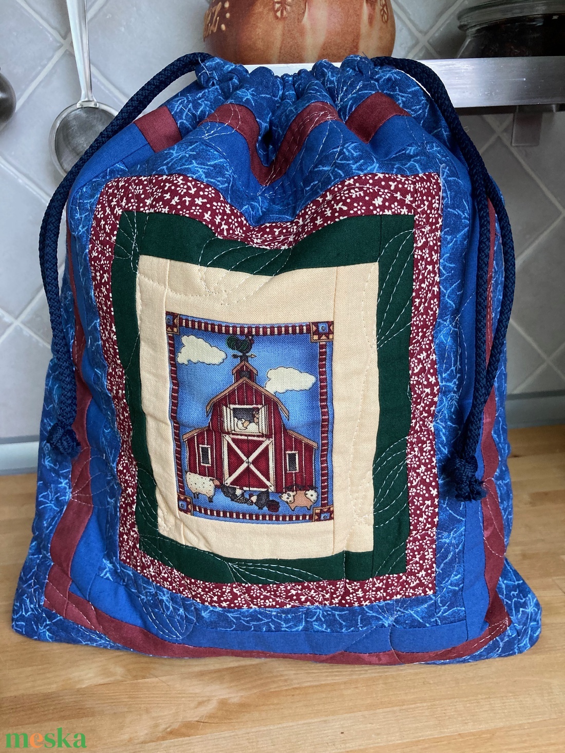 Pék áru tároló, kenyeres zsák,  - otthon & életmód - konyhafelszerelés, tálalás - konyhai tárolás - kenyértartó - Meska.hu