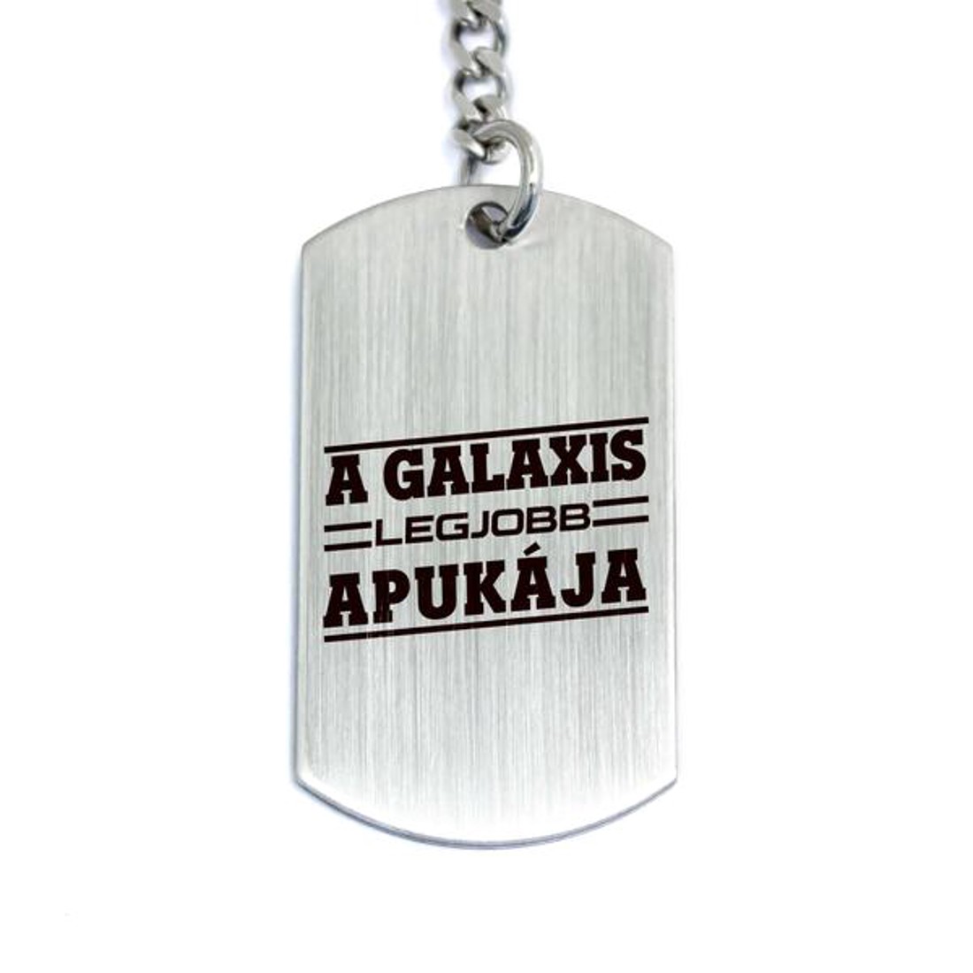 A galaxis legjobb apukája acél medálos kulcstartó - táska & tok - kulcstartó & táskadísz - kulcstartó - Meska.hu