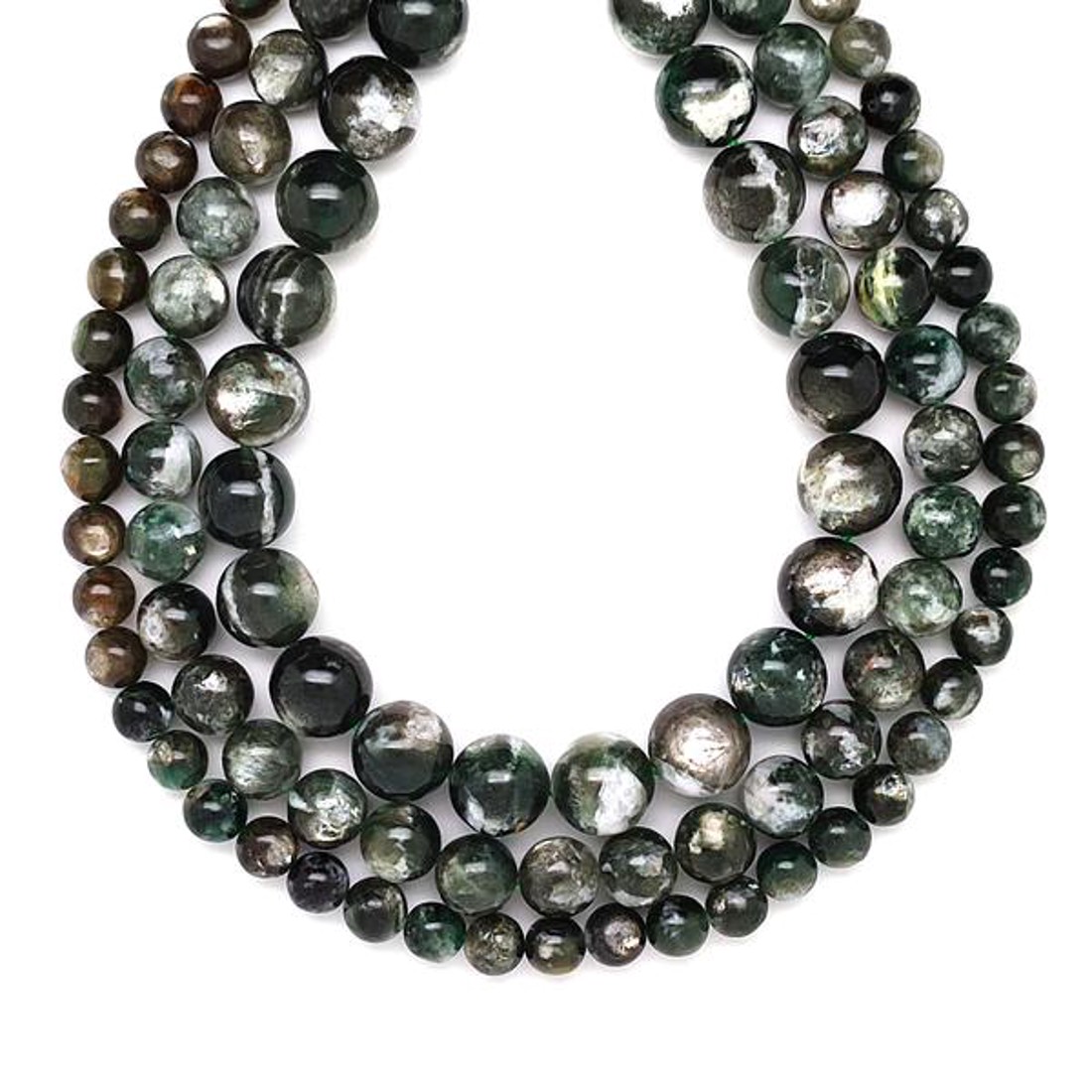 Lepidolit zöld golyó A 10-11mm  ékszerkészítő alapanyag (füzér) - kellékek & szerszámok - ásvány alapanyag - ásványfüzér - Meska.hu