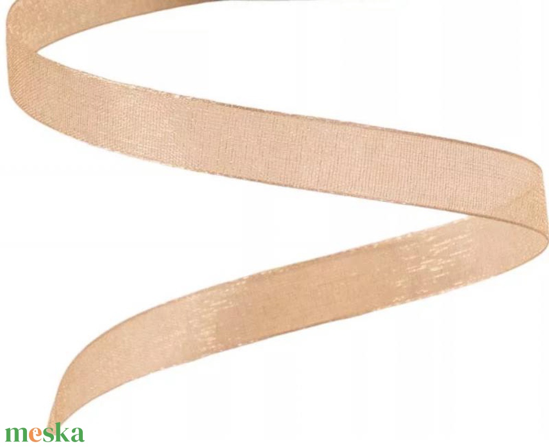 Organza szalag 10mmx20m - bézses arany - kellékek & szerszámok - rövidáru - szalag, pánt - textilszalag - Meska.hu Organza szalag 10mmx20m - bézses arany - kellékek & szerszámok - rövidáru - szalag, pánt - textilszalag - Meska.hu