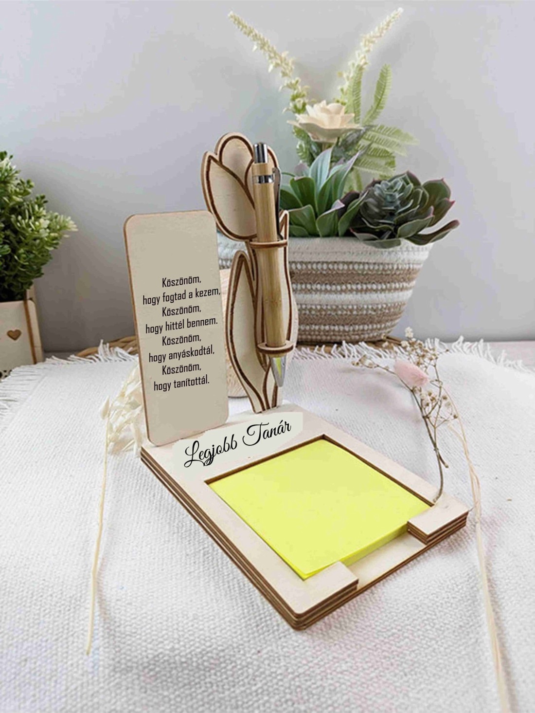 Ballagási ajándék tanároknak- tolltartó feliratozva tulipán - otthon & életmód - dekoráció - dísztárgy - Meska.hu