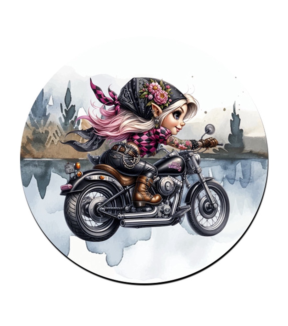 Jó gurit - Motoros manó lány mintás bögre alátét -  - Meska.hu