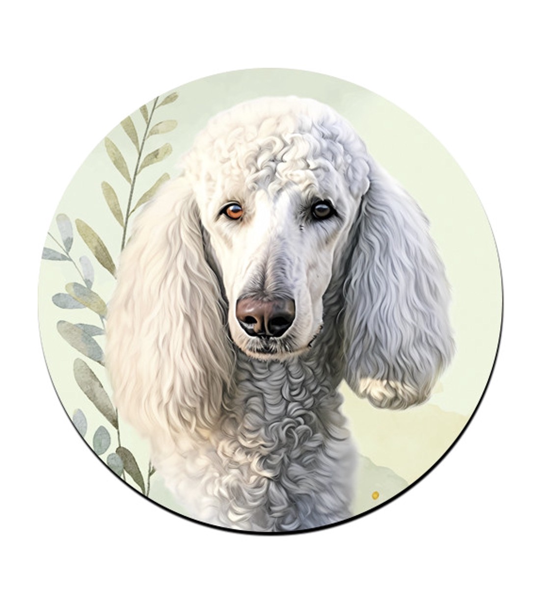 Fehér óriás uszkár portré mintás bögre alátét -  - Meska.hu