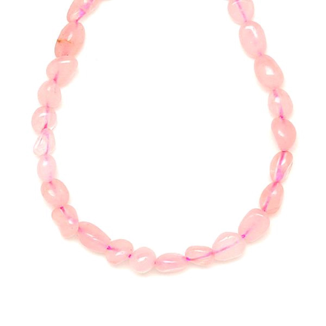 Rózsakvarc pebble 6-10mm  ékszerkészítő alapanyag (füzér) - kellékek & szerszámok - ásvány alapanyag - ásványfüzér - Meska.hu