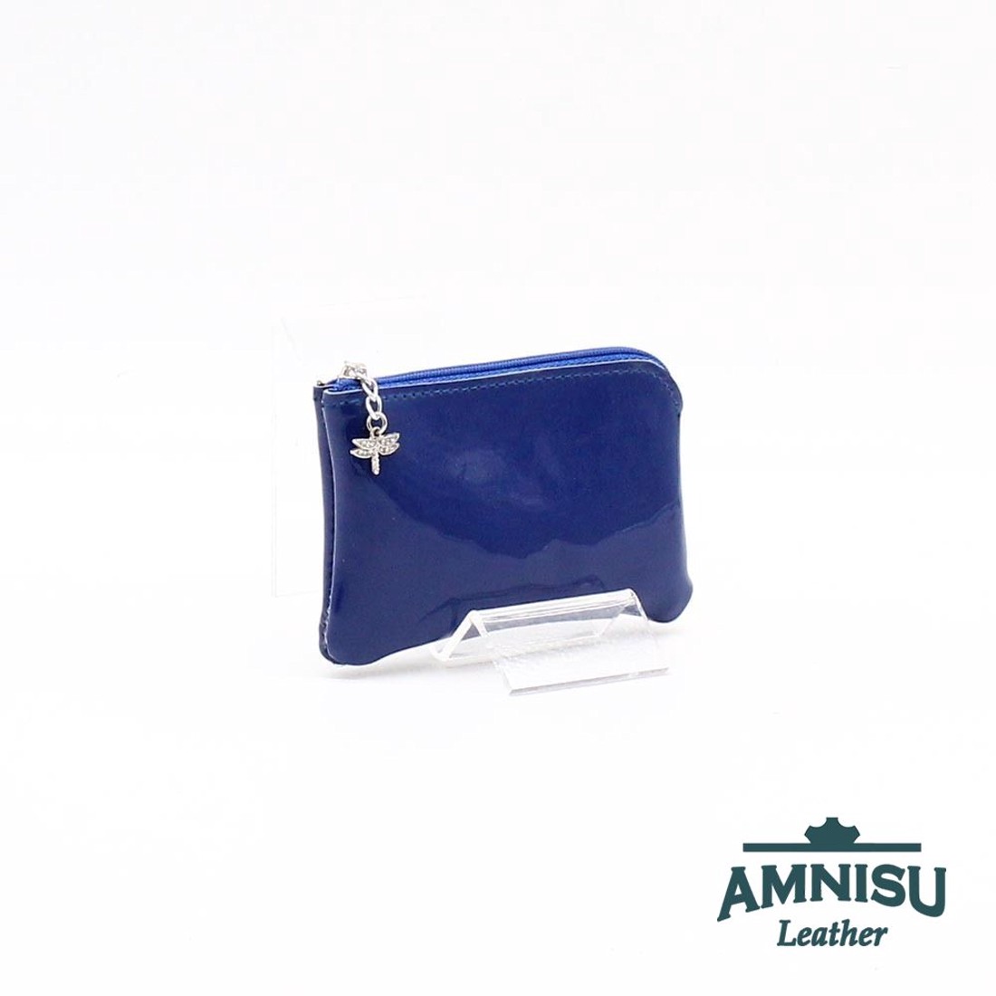 Sötétkék lakk egy cipzáras kulcstartó A6009 - táska & tok - kulcstartó & táskadísz - kulcstartó - Meska.hu