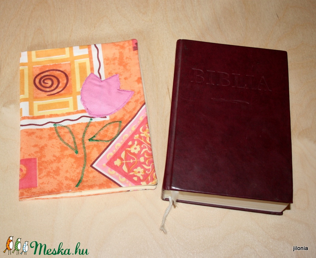 Biblia borító narancs tulipános - táska & tok - kézitáska & válltáska - belső rendező - Meska.hu
