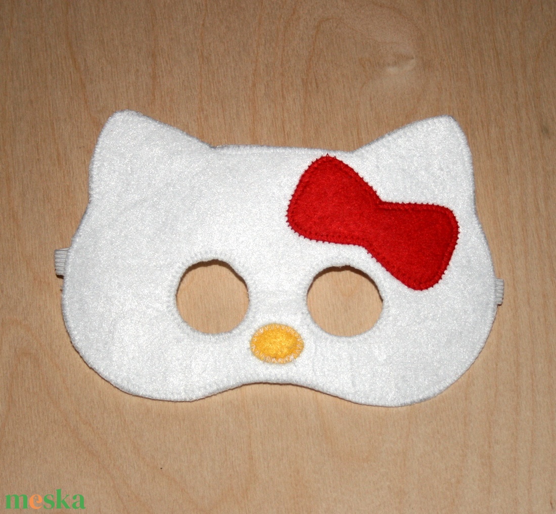 Helo Kittty álarc filcből - ruha & divat - jelmez & álarc - álarc - Meska.hu Helo Kittty álarc filcből - ruha & divat - jelmez & álarc - álarc - Meska.hu