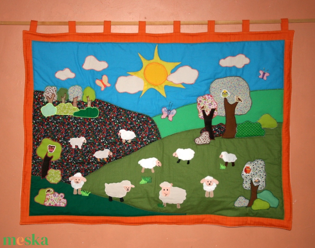gyermekfalvédő patchwork technikával bárányos - otthon & életmód - babaszoba, gyerekszoba - falvédő gyerekszobába - Meska.hu gyermekfalvédő patchwork technikával bárányos - otthon & életmód - babaszoba, gyerekszoba - falvédő gyerekszobába - Meska.hu