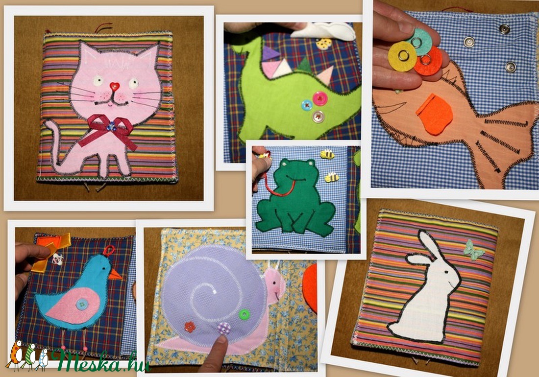 állatos textilkönyv -  - Meska.hu