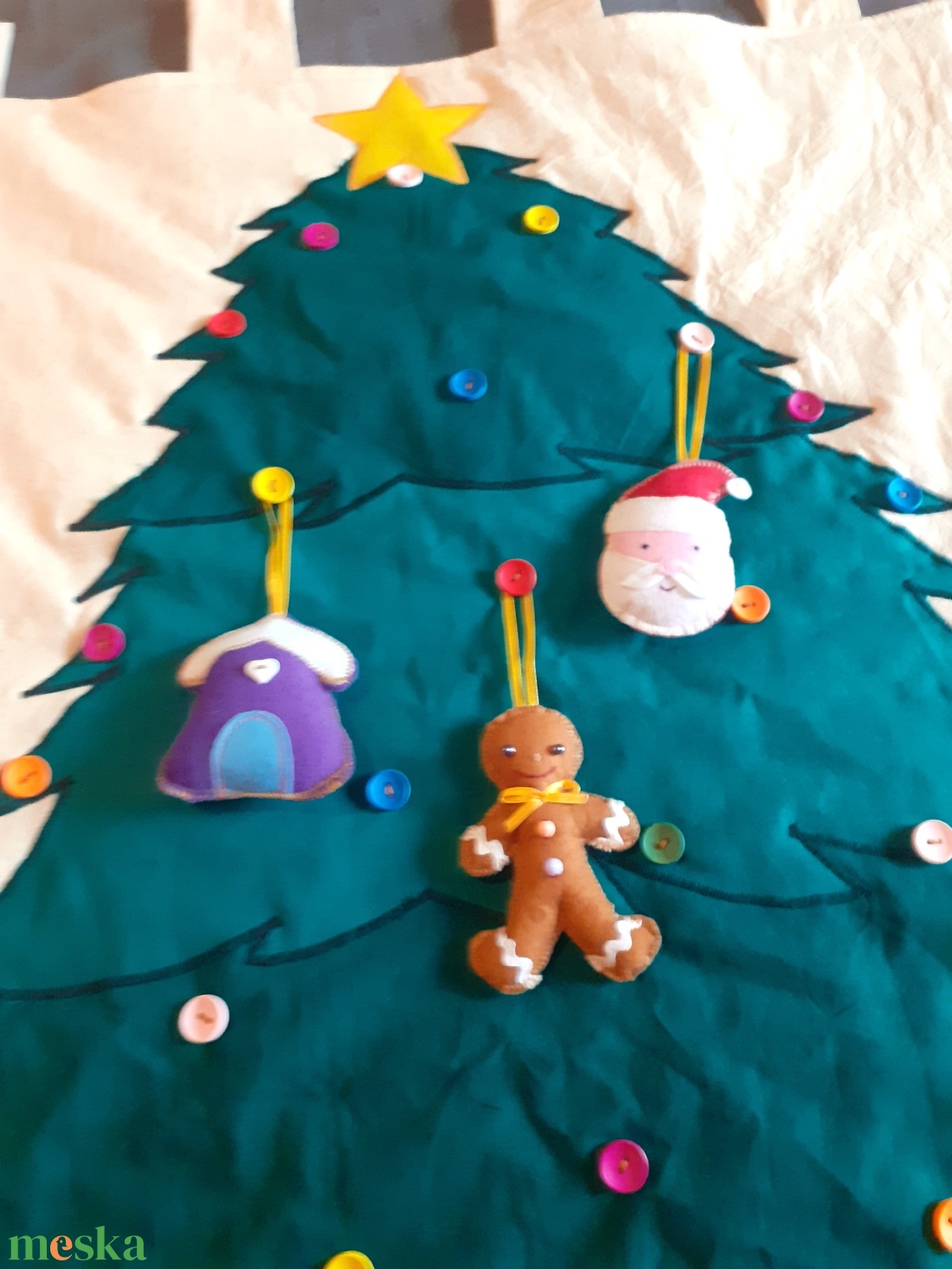 Karácsonyfa textilkép - karácsony - adventi díszek - adventi naptár - Meska.hu Karácsonyfa textilkép - karácsony - adventi díszek - adventi naptár - Meska.hu