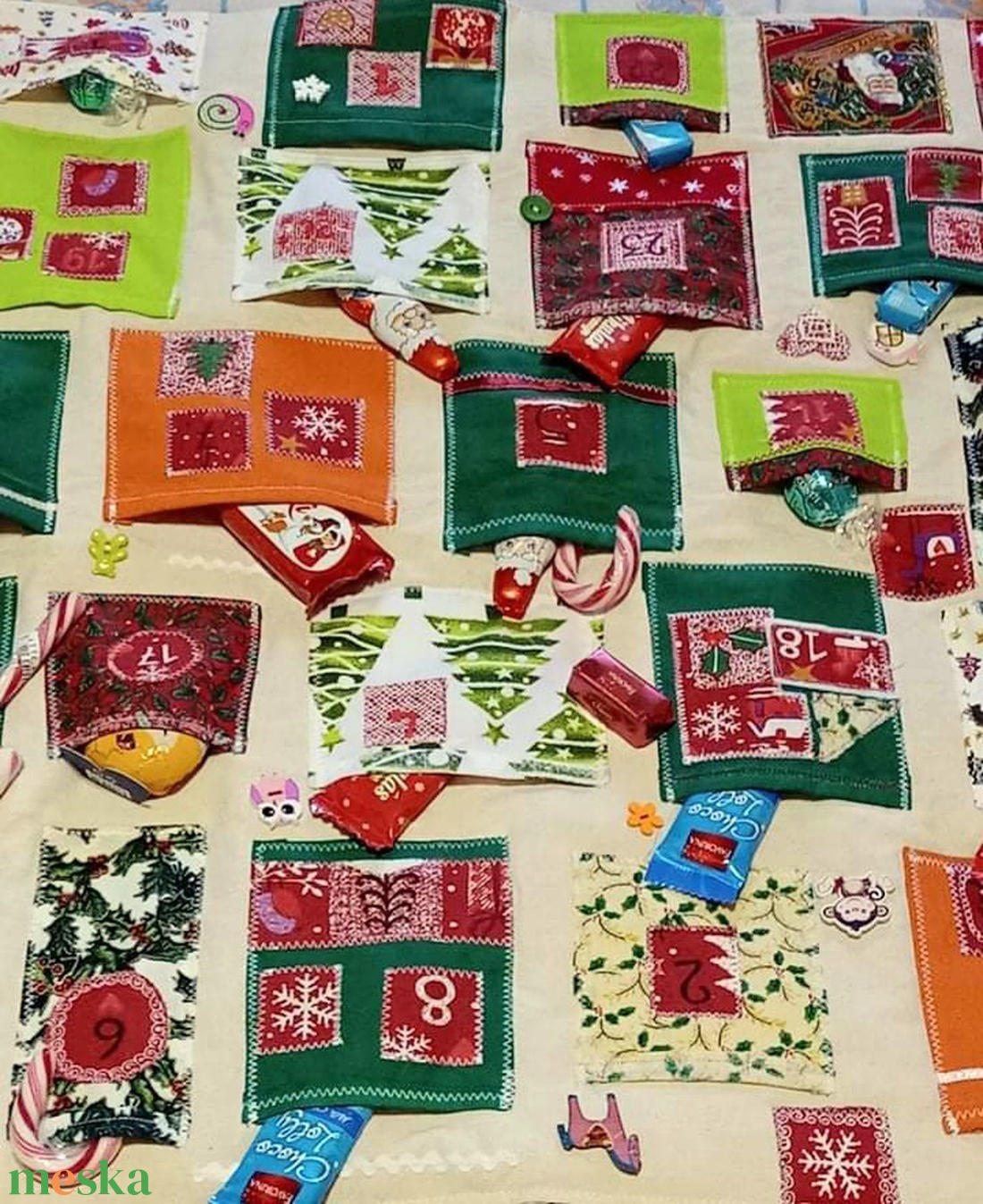 Textil zsebes adventi naptár - karácsony - adventi díszek - adventi naptár - Meska.hu Textil zsebes adventi naptár - karácsony - adventi díszek - adventi naptár - Meska.hu