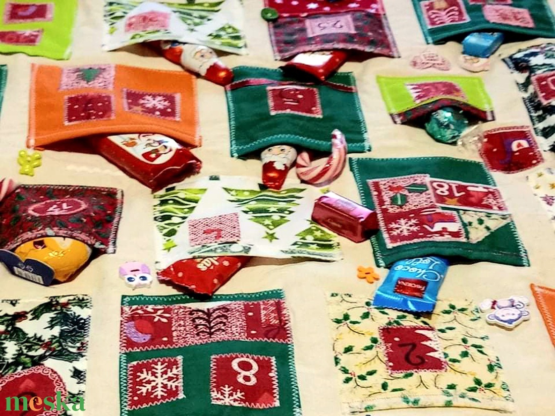 Textil zsebes adventi naptár - karácsony - adventi díszek - adventi naptár - Meska.hu Textil zsebes adventi naptár - karácsony - adventi díszek - adventi naptár - Meska.hu