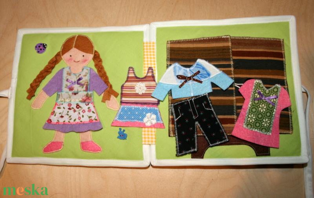 Öltöztetős -  textil foglalkoztató lap  - játék & sport - textilkönyv & babakönyv - Meska.hu
