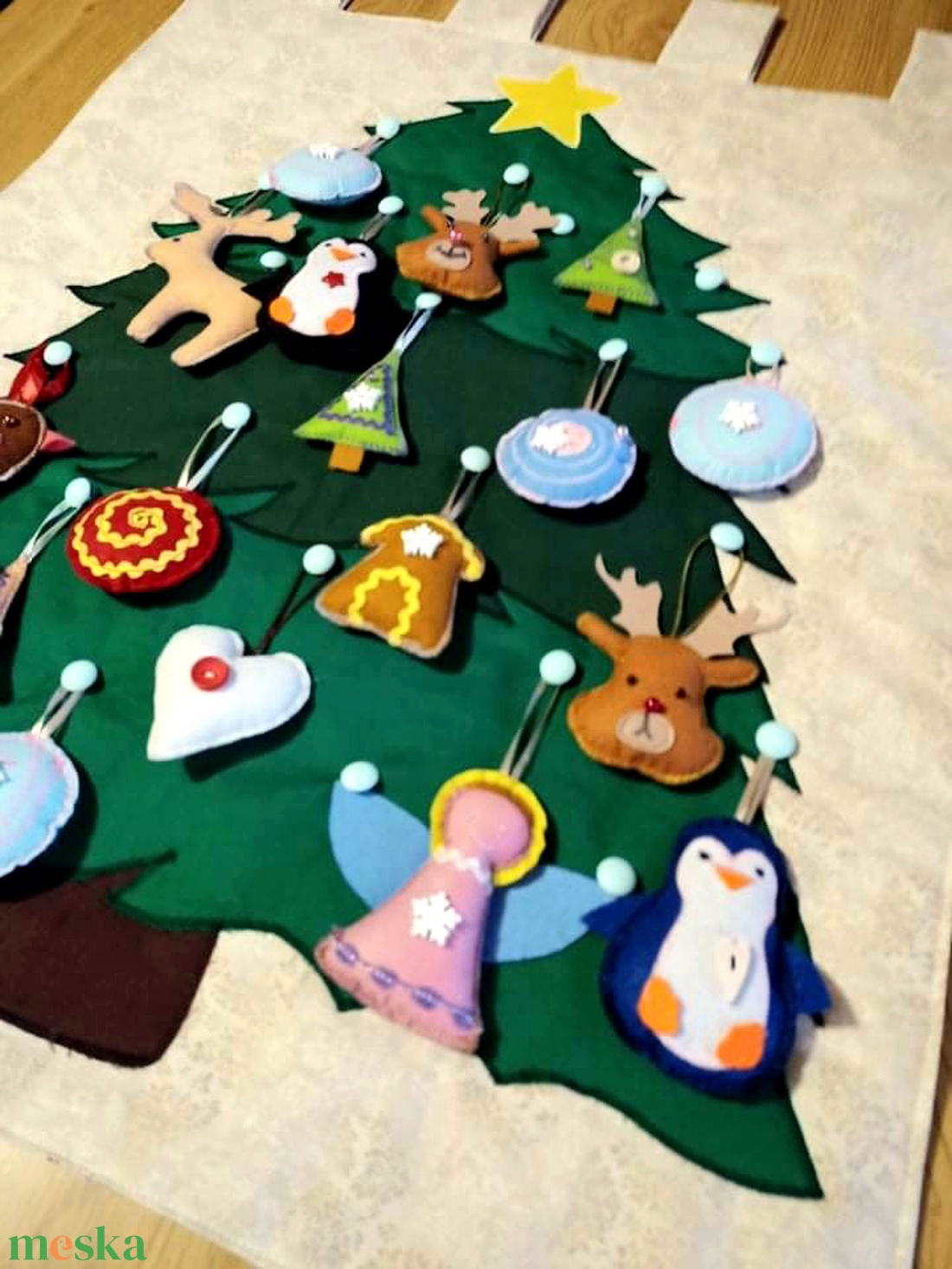 Karácsonyfa textilkép díszekkel - karácsony - adventi díszek - adventi naptár - Meska.hu Karácsonyfa textilkép díszekkel - karácsony - adventi díszek - adventi naptár - Meska.hu