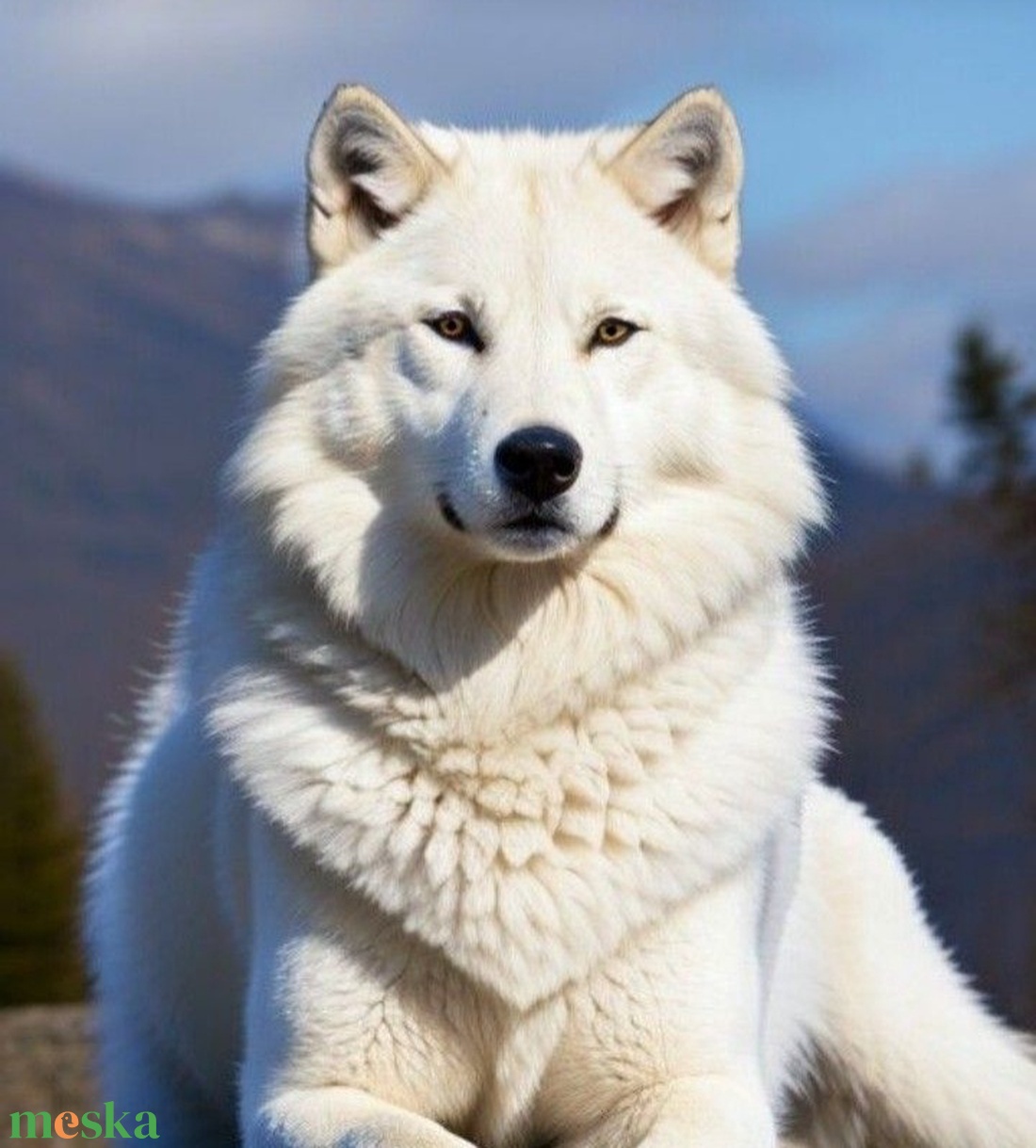 Fehér farkas álarc - ruha & divat - jelmez & álarc - jelmez - Meska.hu