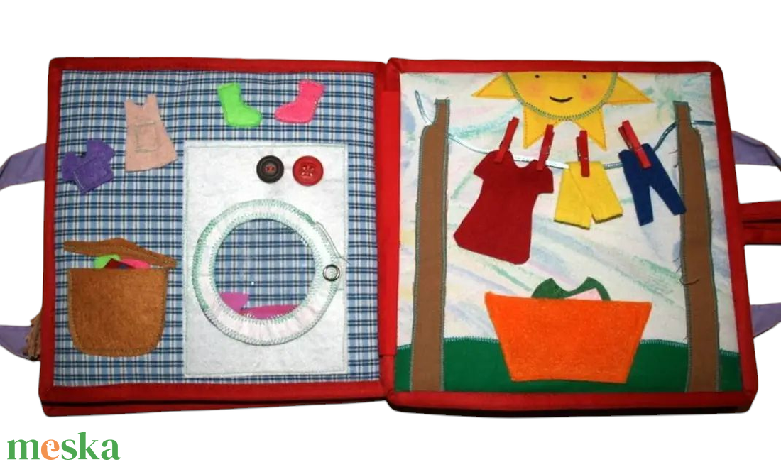 Nagymosás  -  textil foglalkoztató textilkönyv - játék & sport - Meska.hu