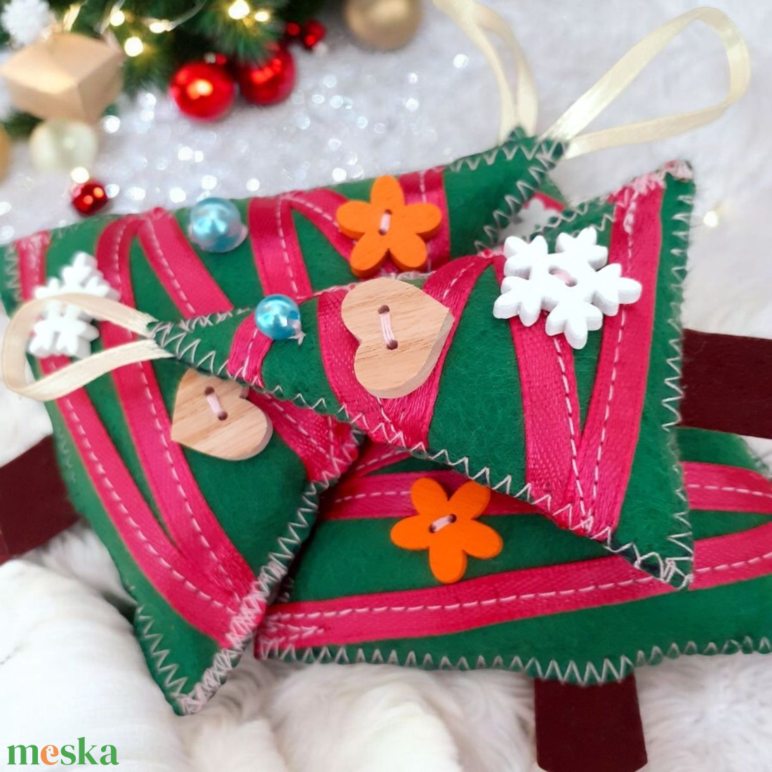 Zöld-magental 3 db-os Filc karácsonyfadísz  - karácsony - karácsonyi lakásdekoráció - karácsonyfadíszek - Meska.hu Zöld-magental 3 db-os Filc karácsonyfadísz  - karácsony - karácsonyi lakásdekoráció - karácsonyfadíszek - Meska.hu