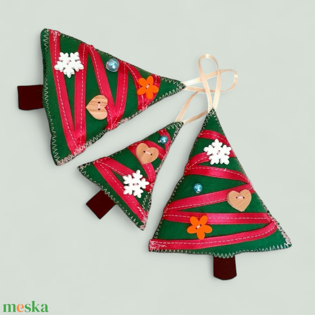 Zöld-magental 3 db-os Filc karácsonyfadísz  - karácsony - karácsonyi lakásdekoráció - karácsonyfadíszek - Meska.hu Zöld-magental 3 db-os Filc karácsonyfadísz  - karácsony - karácsonyi lakásdekoráció - karácsonyfadíszek - Meska.hu