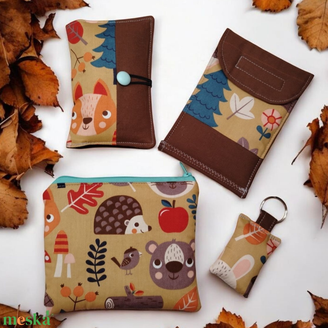 4 részes szett kincseknek - otthon & életmód - papír, írószer - tolltartó & ceruzatekercs - Meska.hu