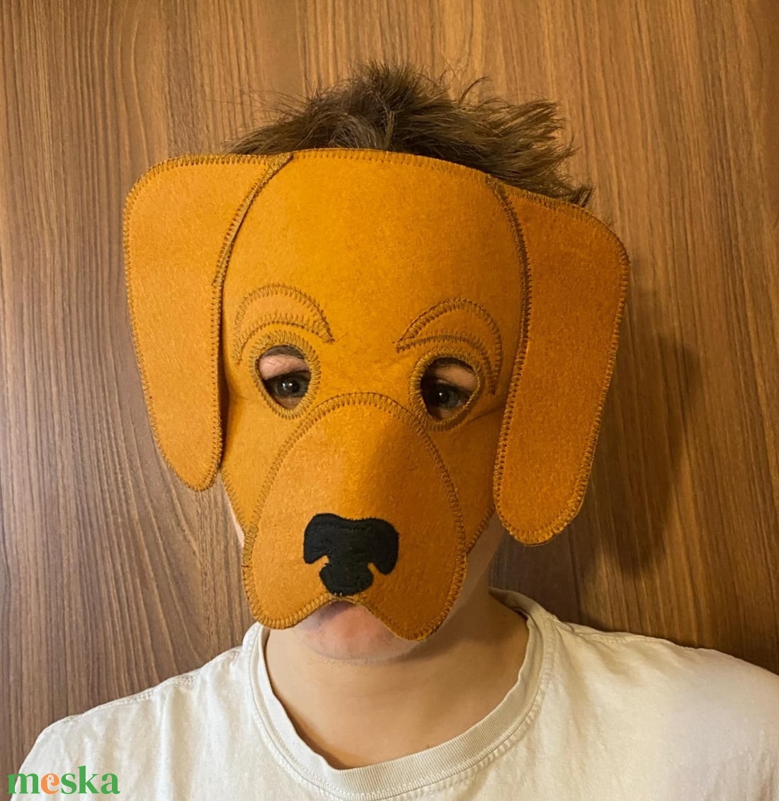 Vizsla kutyus álarc  filcből - ruha & divat - jelmez & álarc - álarc - Meska.hu