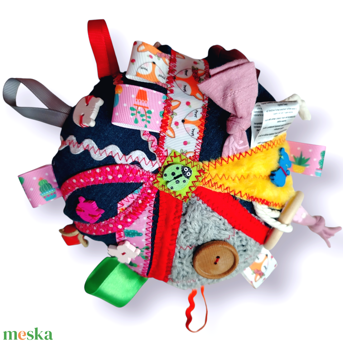 Színes birizga párnácska csörgő  - szépségápolás - egészségmegőrzési kellékek - meggymagpárna - Meska.hu