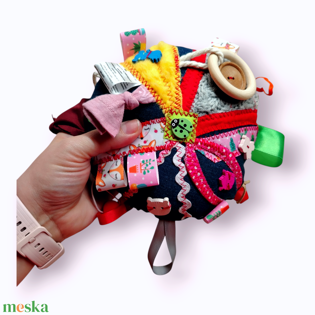 Színes birizga párnácska csörgő  - szépségápolás - egészségmegőrzési kellékek - meggymagpárna - Meska.hu