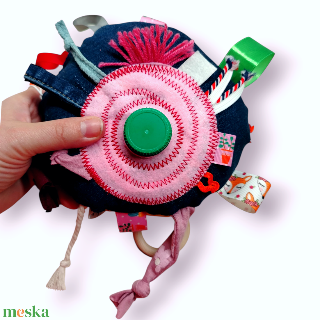 Színes birizga párnácska csörgő  - szépségápolás - egészségmegőrzési kellékek - meggymagpárna - Meska.hu