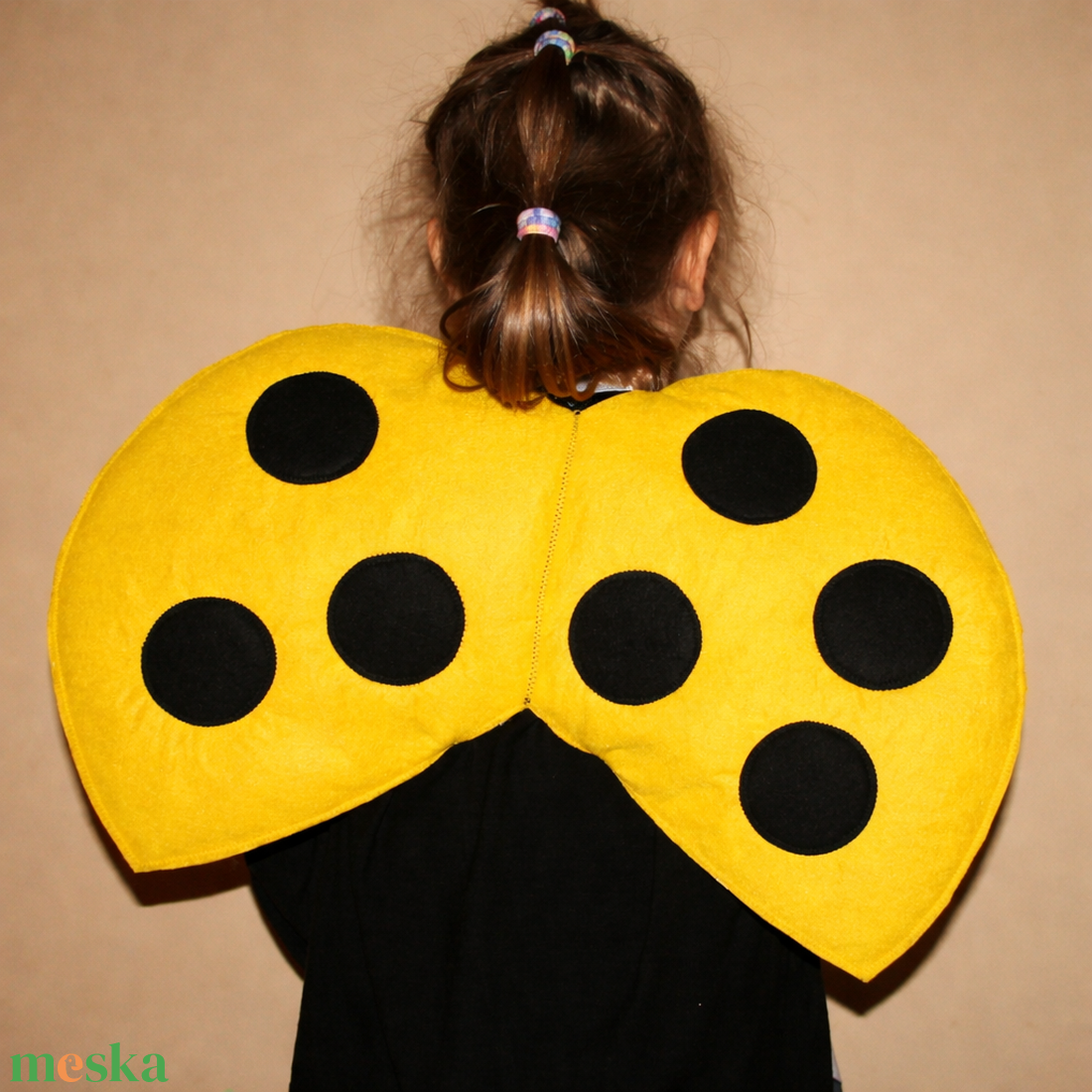 Sárga Katica szárny  filcből és csáp - ruha & divat - jelmez & álarc - jelmez - Meska.hu