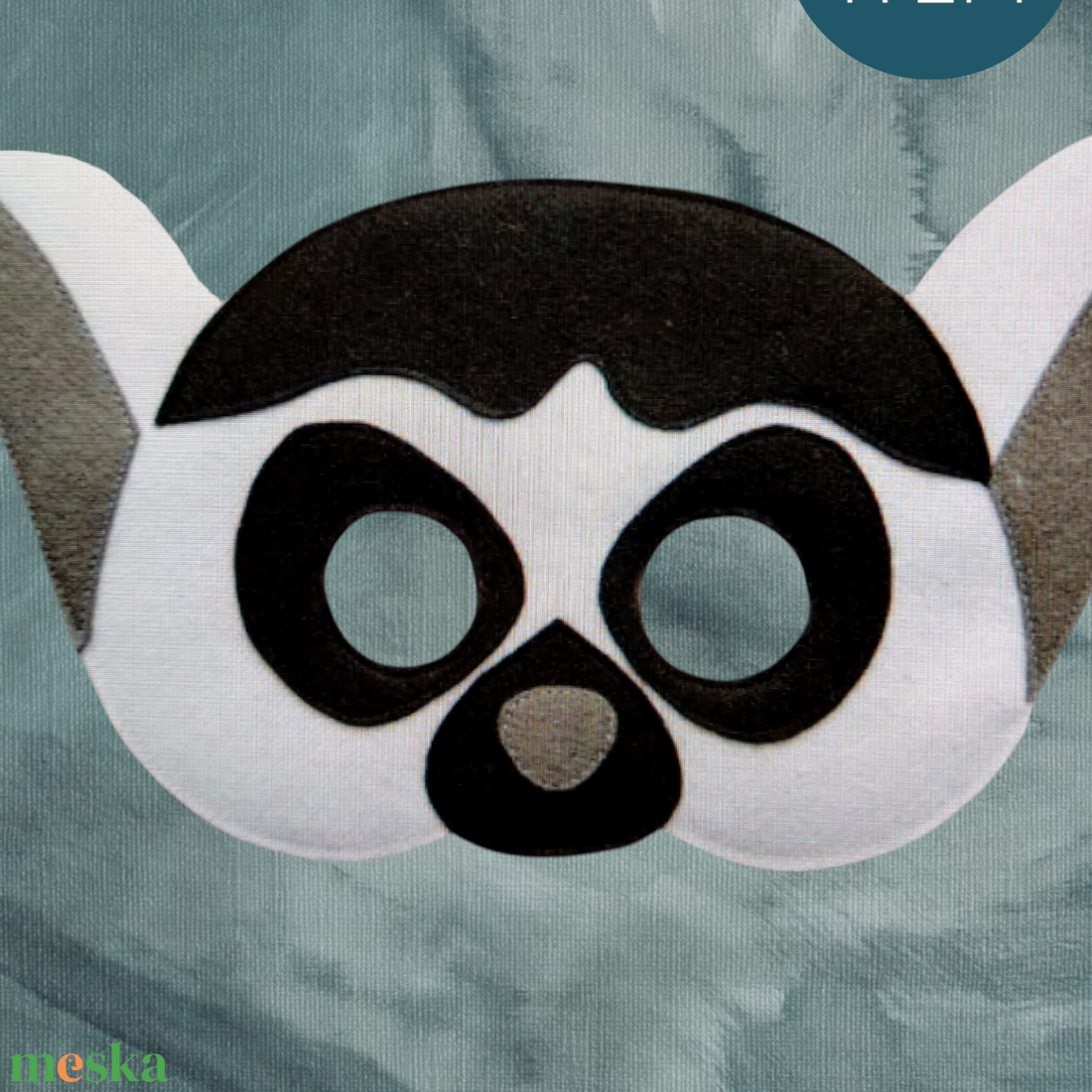 Gyűrűsfarkú maki álarc és farok filcből - ruha & divat - jelmez & álarc - álarc - Meska.hu